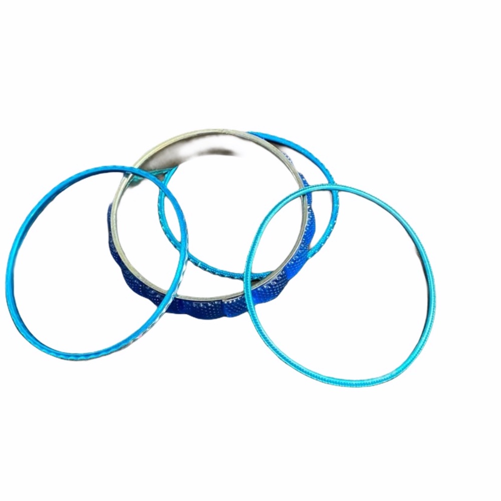Blue bangle bracelets costume jewelry🎄 - Picture 3 of 3